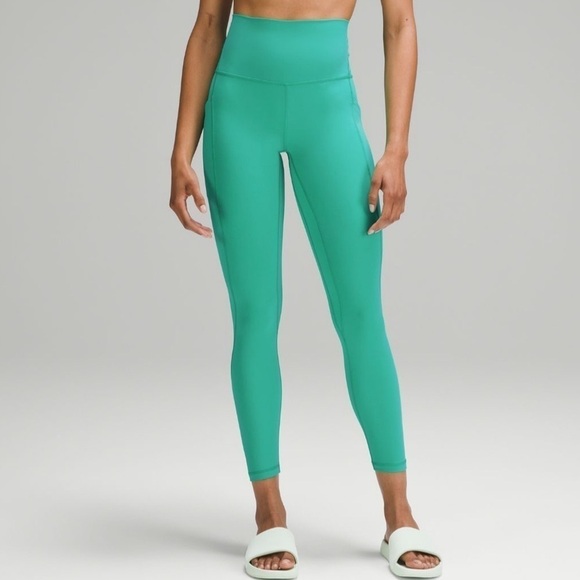 Lululemon Align High Rise Pants Leggings with Pockets Kelly Green 12 14 Nwt - Picture 1 of 9